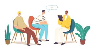 group therapy counseling psychology help male vector 36511438 310x165 - چرا مشاوره گرفتن در خدمات بهداشتی مهم است؟