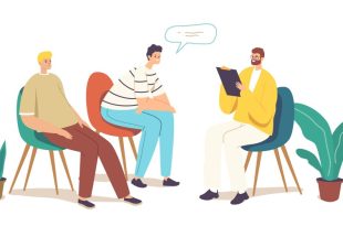 group therapy counseling psychology help male vector 36511438 310x205 - چرا مشاوره گرفتن در خدمات بهداشتی مهم است؟